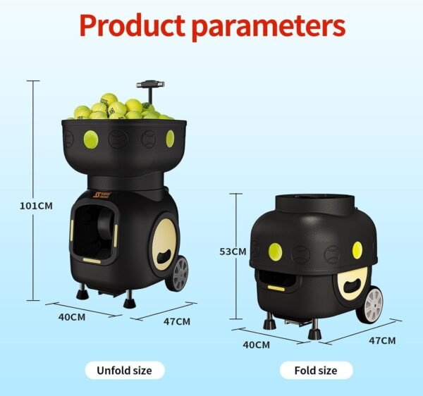 Buy Siboasi SS-T3 Tennis Ball Machine – High Speed, Battery Remote Stable Feed