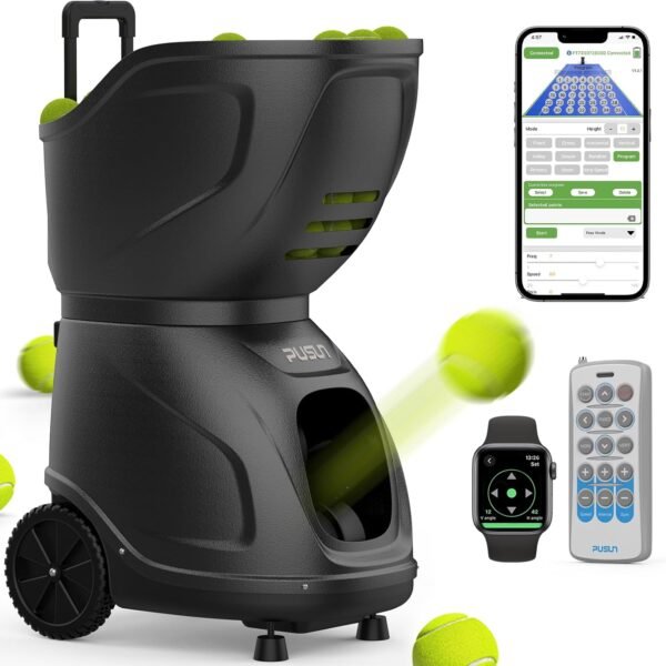 Buy PT-9001 Portable Tennis Ball Machine 150 Ball Adjustable Speed Spin Remote | Rendan Sport Shop