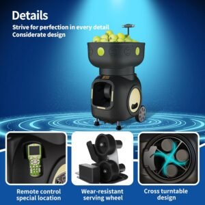 Buy Siboasi SS-T3 Tennis Ball Machine – High Speed, Battery Remote Stable Feed Buy Siboasi SS-T3 Tennis Ball Machine – High Speed, Battery Remote Stable Feed - Image 4
