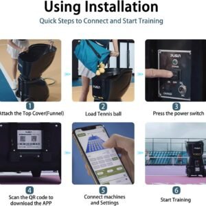 Buy PT-Smart Tennis Ball Machine 12 Training Modes APP Control Custom Programming Portable | Rendan Sport Shop Buy PT-Smart Tennis Ball Machine 12 Training Modes APP Control Custom Programming Portable | Rendan Sport Shop - Image 6