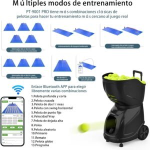 Buy PUSUN PT-9001 Tennis Ball Machine - 150+ Ball APP Remote Intelligent Training - Image 8