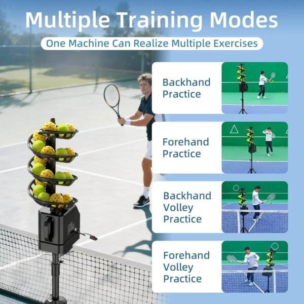 Buy Tennis Baller Automatic Ball Tosser 33 Ball Capacity Portable Serving Machine