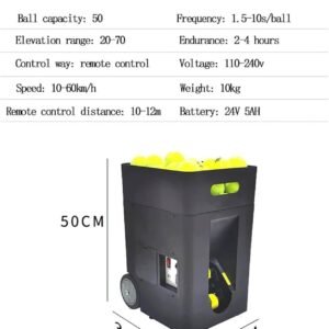 Automatic Tennis Ball Machine – Smart APP & Remote Control | 50 Ball Capacity | Rendan Sport Shop - Image 6