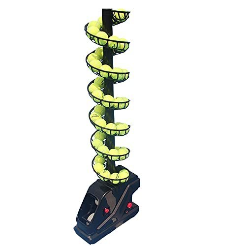 Anbt Tennis Machine – Portable Tennis Serving Machine, Plug-In & Battery Powered, 50 Ball Capacity Anbt Portable Tennis Ball Machine
