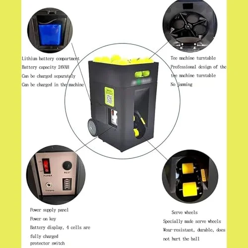MAHWER Portable Automatic Tennis Ball Launcher with APP Remote