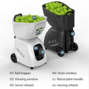 Buy PT MAX C Padel Ball Machine – 140 MPH Automatic Feeder, 145+ Ball Capacity, APP & Remote Control (White) Buy PT MAX C Padel Ball Machine – 140 MPH Automatic Feeder, 145+ Ball Capacity, APP & Remote Control (White) - Image 2