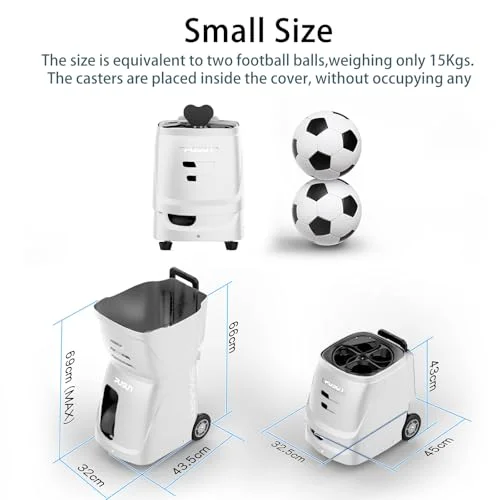 Buy PP Smart Tennis Ball Machine – APP-Controlled, 80+ Ball Capacity, Adjustable Speed & Spin