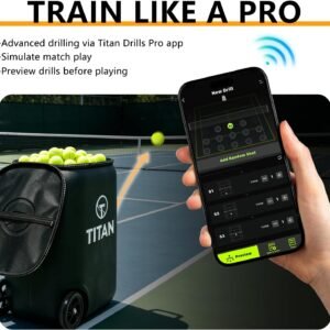 Titan ONE Tennis Ball Machine with 130-Ball Capacity & Internal Oscillation - Image 4