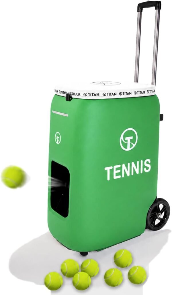 Titan ONE Tennis Ball Machine with 130-Ball Capacity & Internal Oscillation